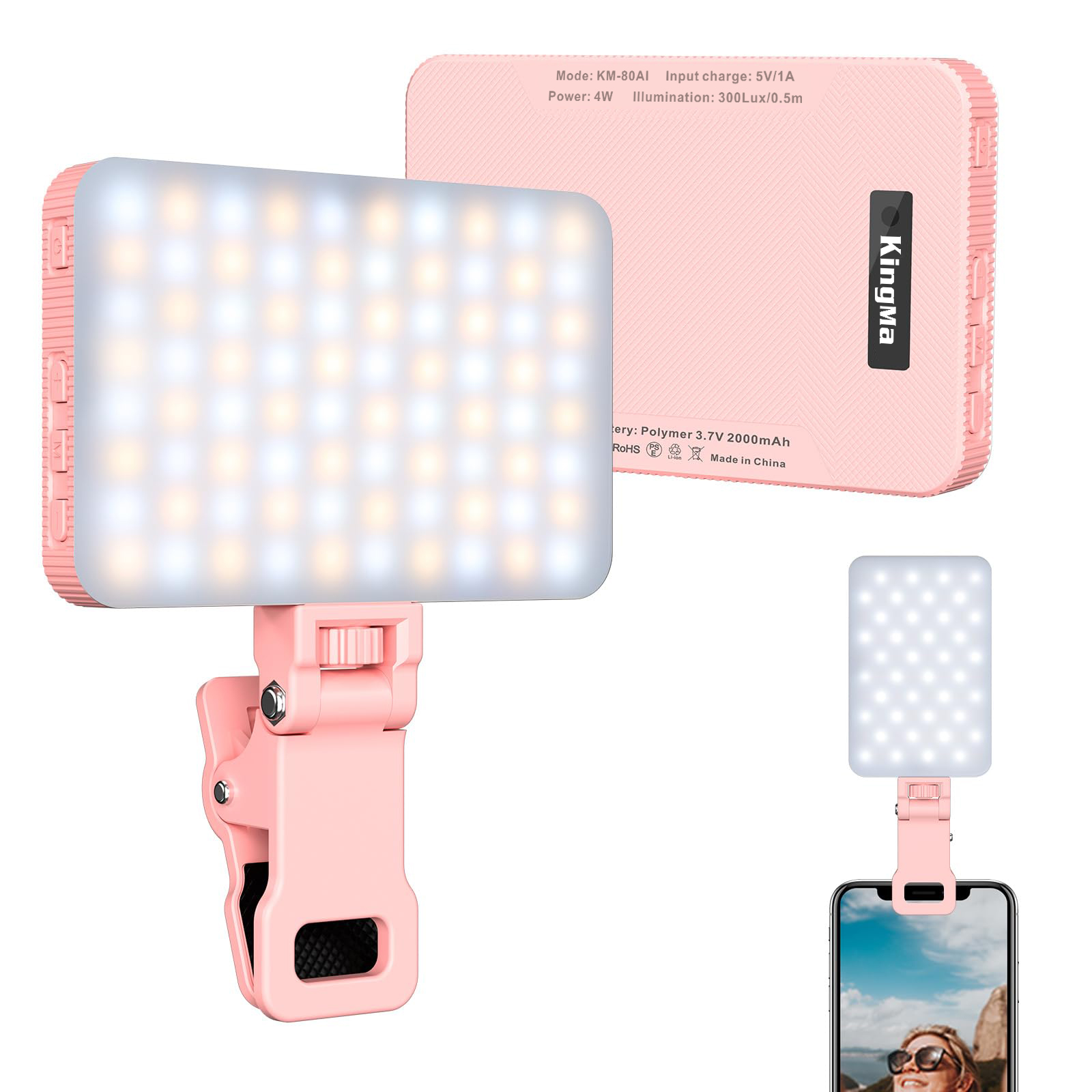 Photography Lighting Professional - King Ma LUZ DE Selfie recargable,