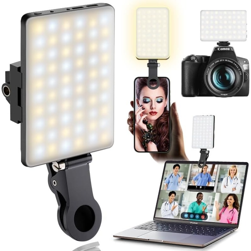 Photography Lighting Professional - Luz LED portátil con clip para