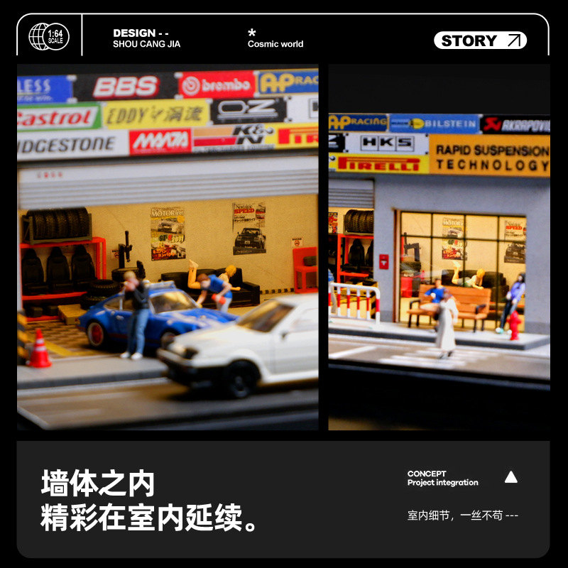 Diorama de Garaje Japonés a Es - Photography Lighting Simulation reseña y precio