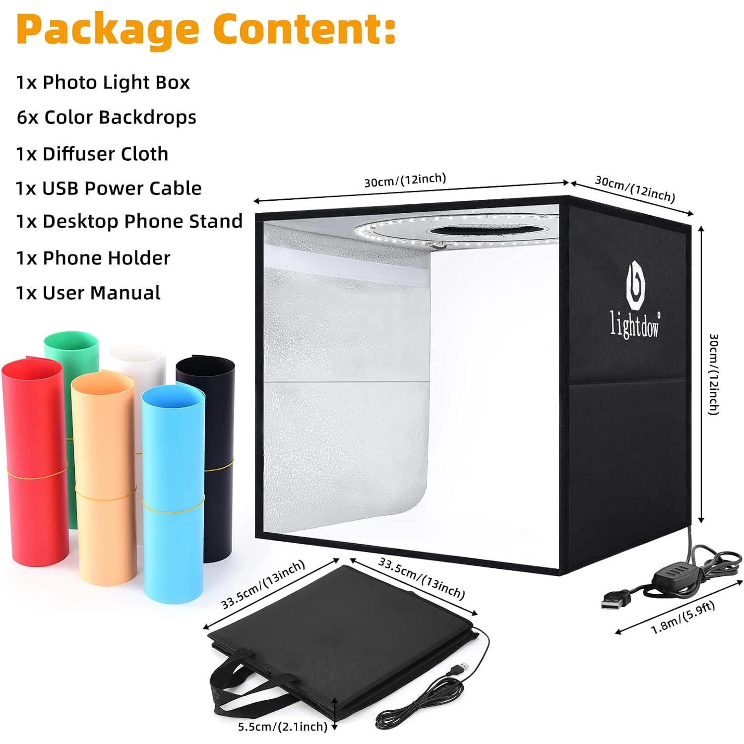 Lightdow Kit de caja de luz pa - Photography Lighting Kit Portable reseña y precio