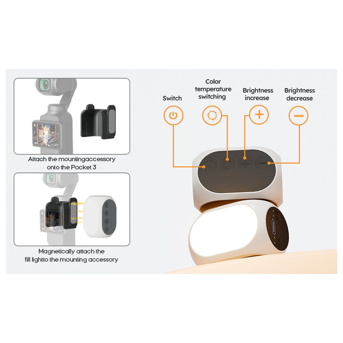 A48U Luz de Relleno para Pocke - Photography Lighting Composition reseña y precio