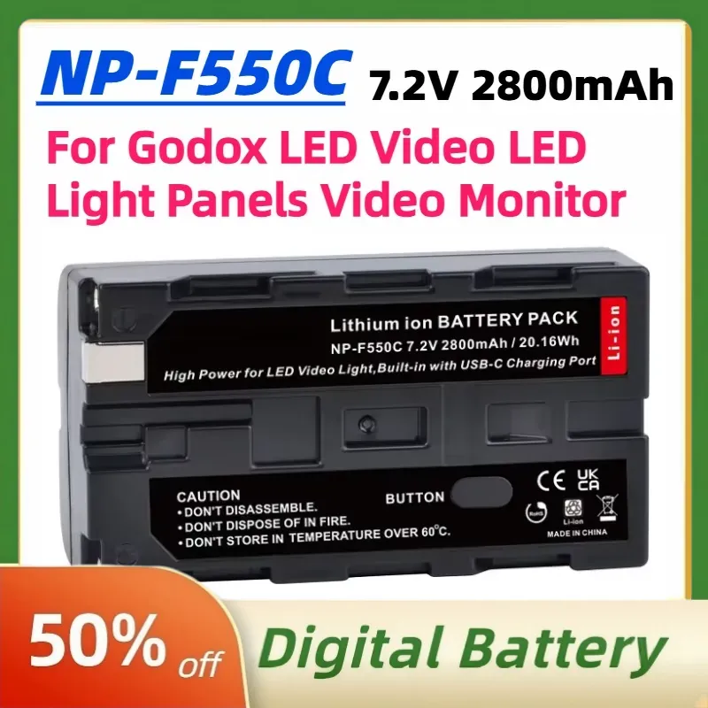 Batería NP-F550C NP-F550 F570  - Video Light Panel Led reseña y precio