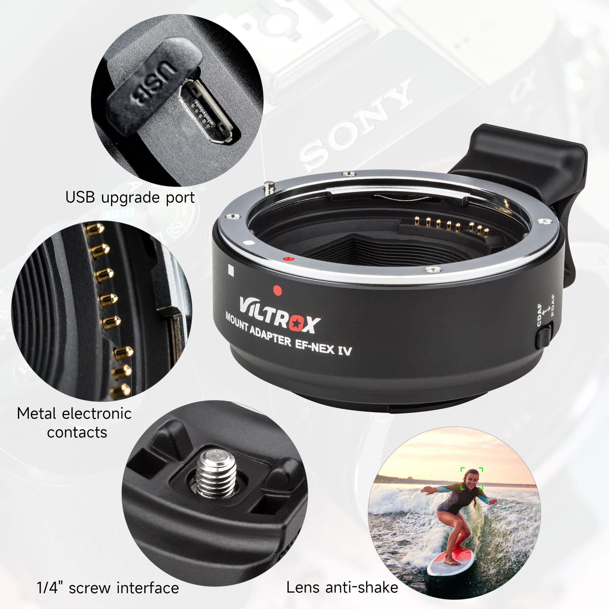 Anillo adaptador de montaje de - Sony Camera A7 Iv reseña y precio