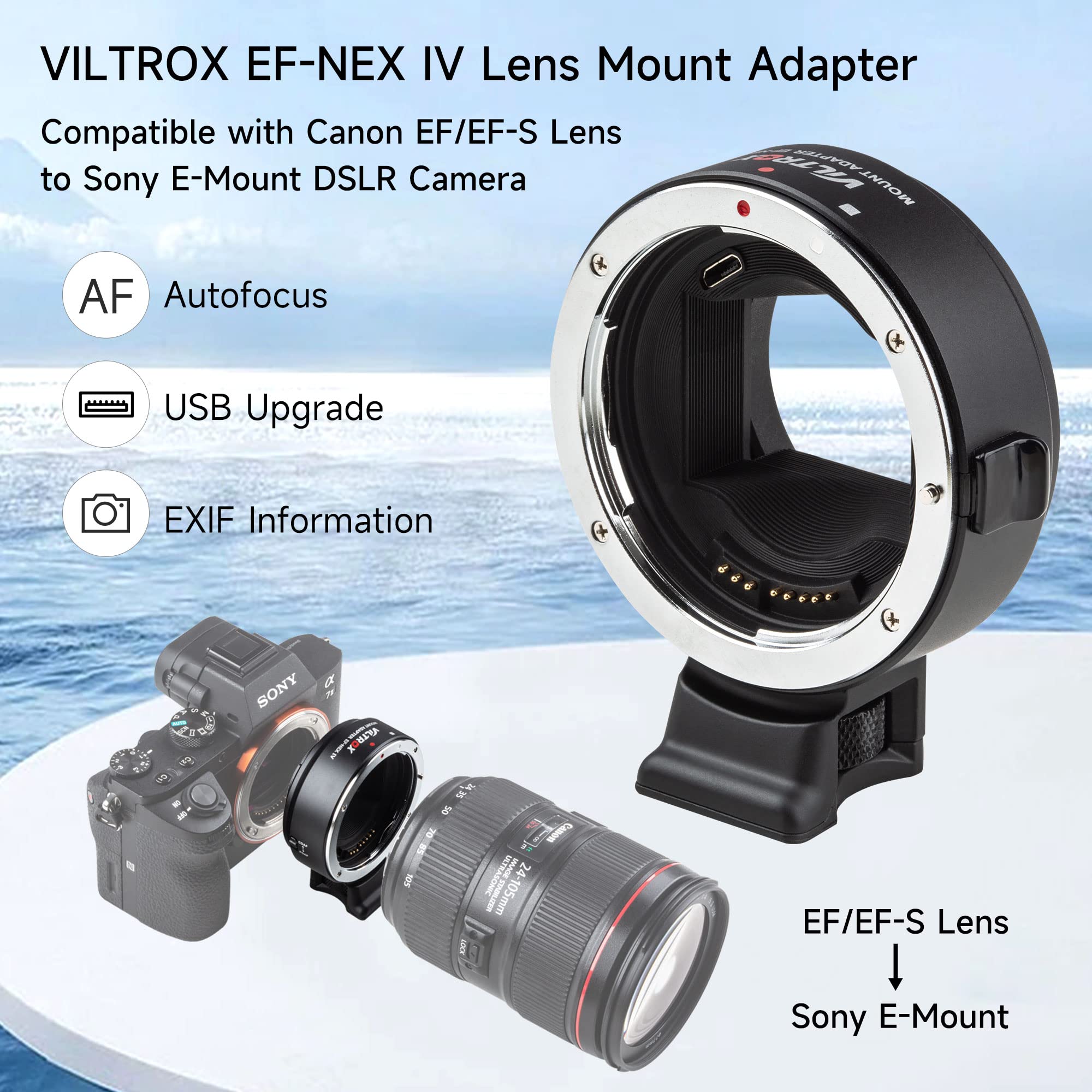 Anillo adaptador de montaje de - Sony Camera A7 Iv reseña y precio